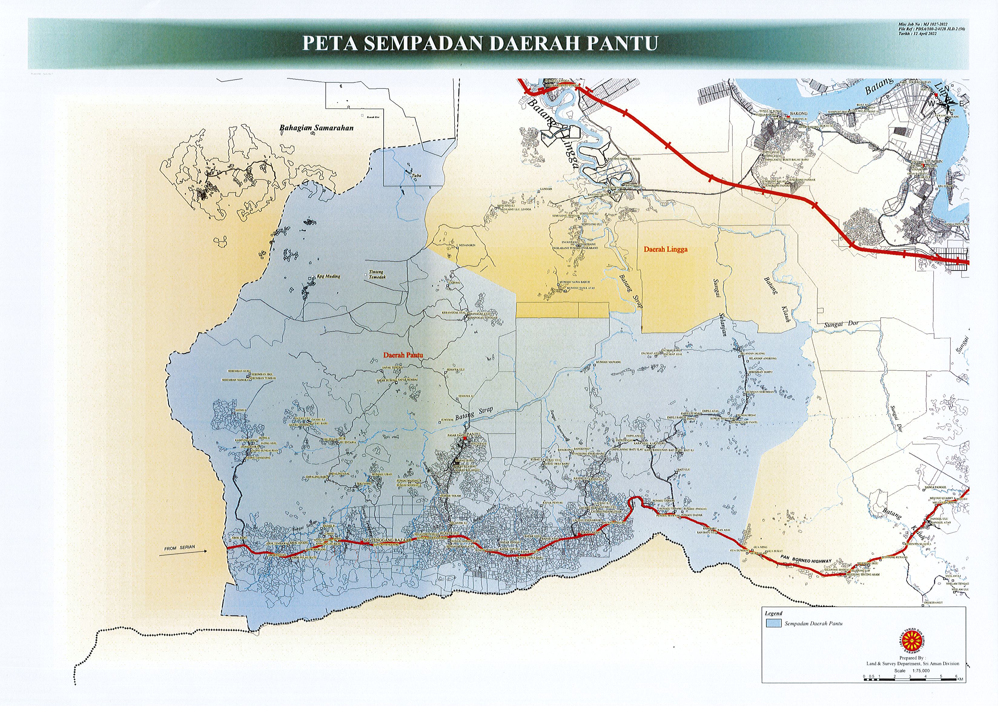 Peta Lokasi Pentadbiran Daerah Pantu